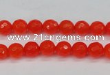 CCN1951 15 inches 6mm faceted round candy jade beads wholesale