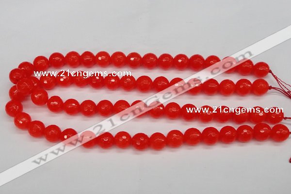 CCN1954 15 inches 12mm faceted round candy jade beads wholesale