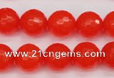 CCN1955 15 inches 14mm faceted round candy jade beads wholesale