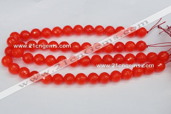 CCN1955 15 inches 14mm faceted round candy jade beads wholesale