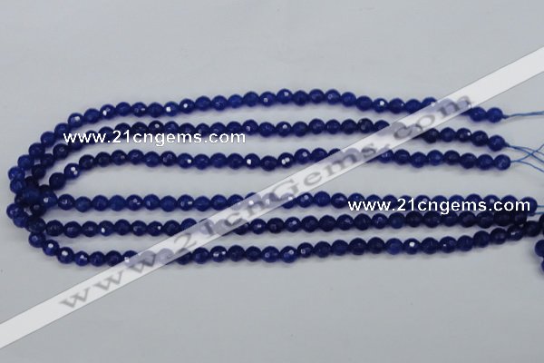 CCN1961 15 inches 6mm faceted round candy jade beads wholesale