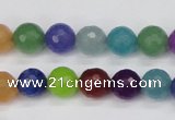 CCN1983 15 inches 10mm faceted round candy jade beads wholesale