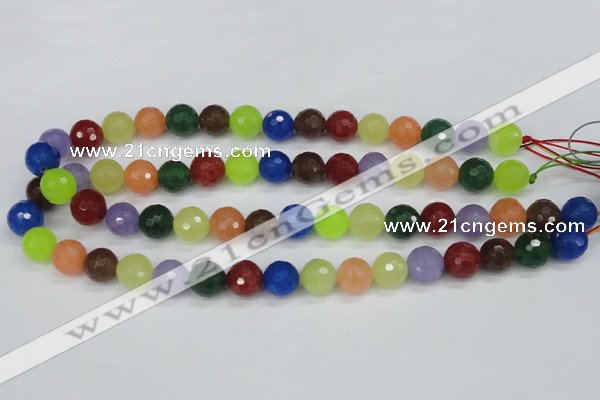 CCN1984 15 inches 12mm faceted round candy jade beads wholesale