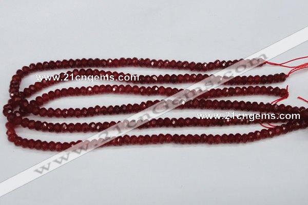 CCN1989 15 inches 4*6mm faceted rondelle candy jade beads wholesale