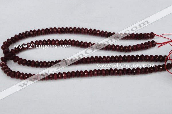 CCN1990 15 inches 5*8mm faceted rondelle candy jade beads wholesale