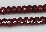 CCN1991 15 inches 6*10mm faceted rondelle candy jade beads wholesale