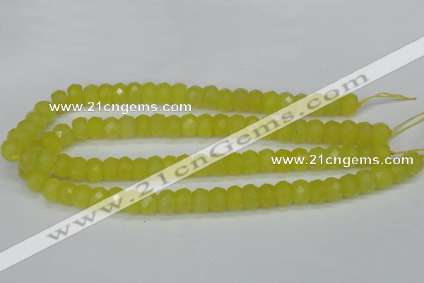 CCN2006 15 inches 8*12mm faceted rondelle candy jade beads wholesale