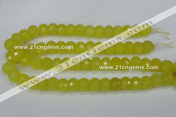 CCN2008 15 inches 12*16mm faceted rondelle candy jade beads wholesale