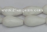 CCN201 15.5 inches 12*22mm faceted teardrop candy jade beads