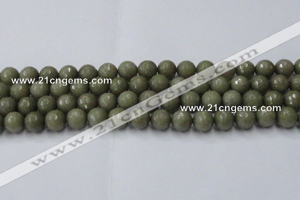 CCN2027 15 inches 14mm faceted round candy jade beads wholesale