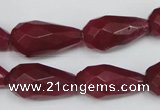 CCN203 15.5 inches 12*22mm faceted teardrop candy jade beads