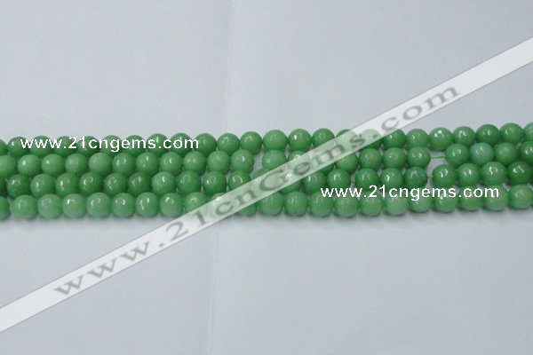 CCN2030 15 inches 6mm faceted round candy jade beads wholesale