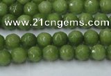 CCN2036 15 inches 4mm faceted round candy jade beads wholesale