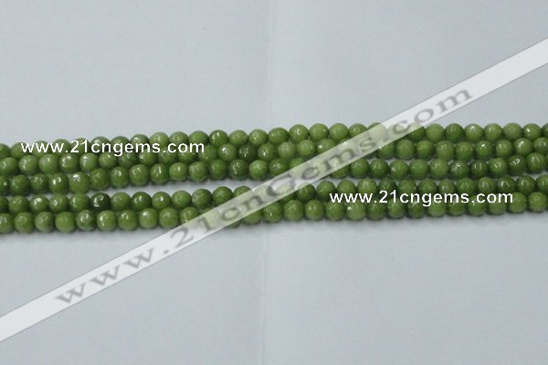 CCN2036 15 inches 4mm faceted round candy jade beads wholesale