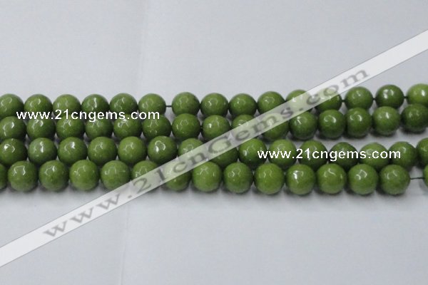 CCN2041 15 inches 14mm faceted round candy jade beads wholesale