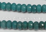 CCN2102 15.5 inches 6*10mm faceted rondelle candy jade beads