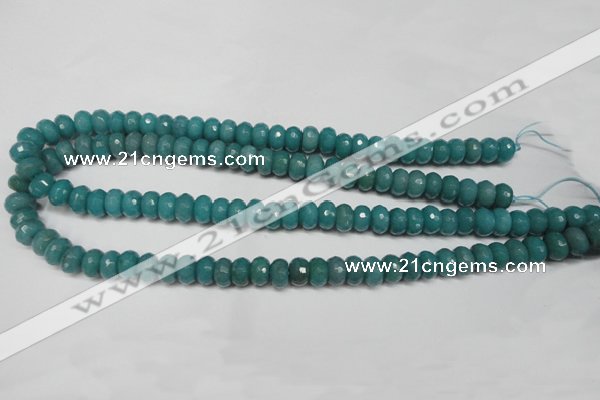 CCN2102 15.5 inches 6*10mm faceted rondelle candy jade beads