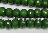 CCN2108 15.5 inches 6*10mm faceted rondelle candy jade beads