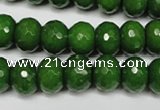 CCN2109 15.5 inches 8*12mm faceted rondelle candy jade beads