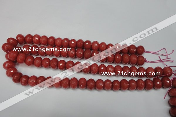 CCN2128 15.5 inches 8*12mm faceted rondelle candy jade beads