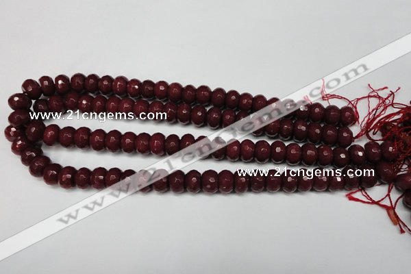 CCN2135 15.5 inches 8*12mm faceted rondelle candy jade beads