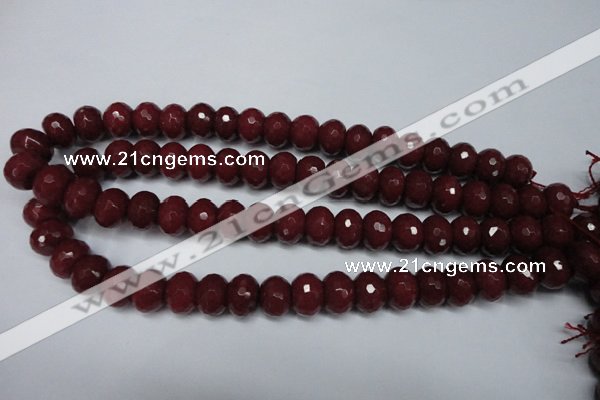 CCN2136 15.5 inches 10*14mm faceted rondelle candy jade beads