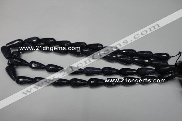 CCN2147 15.5 inches 10*20mm faceted teardrop candy jade beads