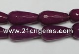 CCN2148 15.5 inches 10*20mm faceted teardrop candy jade beads