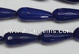 CCN2152 15.5 inches 10*25mm faceted teardrop candy jade beads