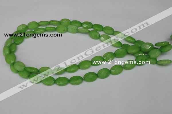 CCN216 15.5 inches 10*14mm faceted oval candy jade beads