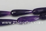 CCN2171 15.5 inches 8*25mm faceted teardrop candy jade beads