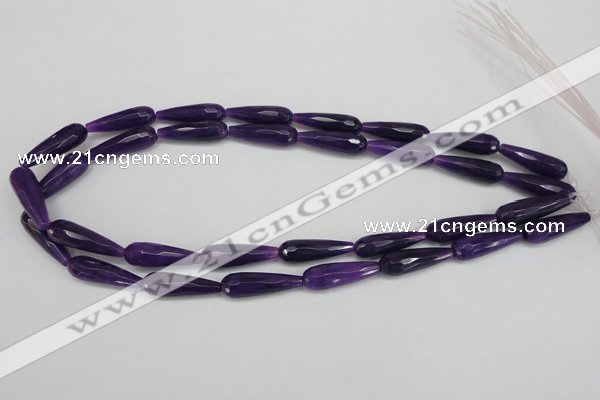 CCN2171 15.5 inches 8*25mm faceted teardrop candy jade beads