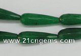 CCN2174 15.5 inches 8*25mm faceted teardrop candy jade beads