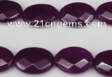 CCN2206 15.5 inches 13*18mm faceted oval candy jade beads