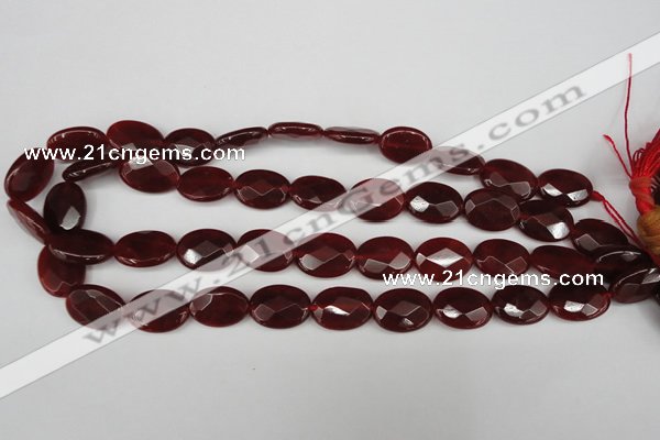 CCN2207 15.5 inches 13*18mm faceted oval candy jade beads