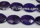 CCN2214 15.5 inches 13*18mm faceted oval candy jade beads