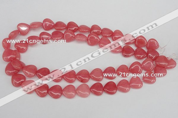 CCN2240 15.5 inches 15*15mm heart candy jade beads wholesale