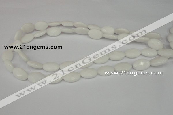 CCN225 15.5 inches 12*18mm faceted oval candy jade beads