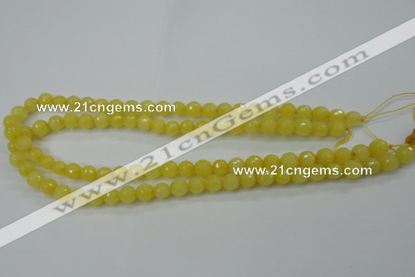 CCN2255 15.5 inches 8mm faceted round candy jade beads wholesale