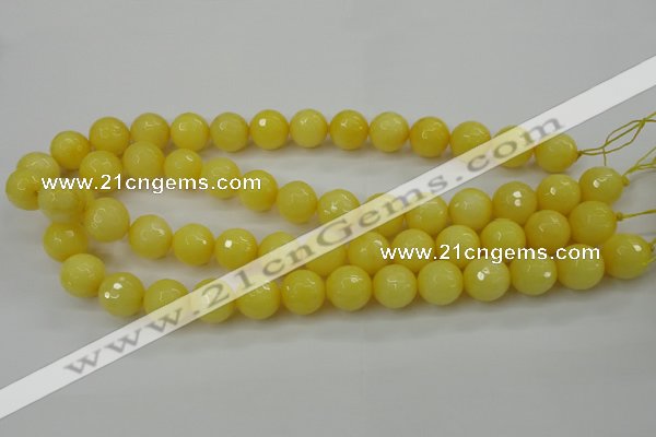 CCN2257 15.5 inches 12mm faceted round candy jade beads wholesale