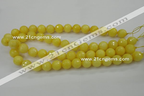 CCN2258 15.5 inches 14mm faceted round candy jade beads wholesale