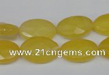 CCN226 15.5 inches 12*18mm faceted oval candy jade beads