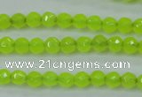 CCN2261 15.5 inches 4mm faceted round candy jade beads wholesale