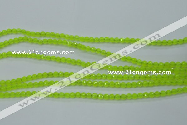 CCN2261 15.5 inches 4mm faceted round candy jade beads wholesale