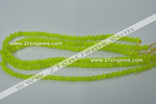 CCN2262 15.5 inches 6mm faceted round candy jade beads wholesale