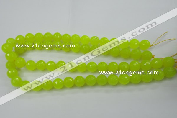 CCN2265 15.5 inches 12mm faceted round candy jade beads wholesale