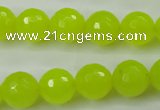 CCN2266 15.5 inches 14mm faceted round candy jade beads wholesale