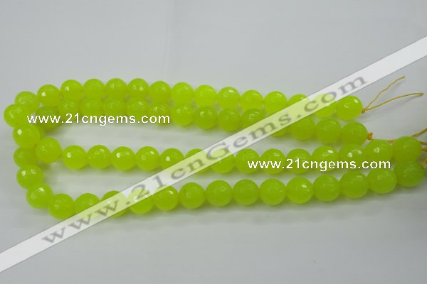 CCN2266 15.5 inches 14mm faceted round candy jade beads wholesale