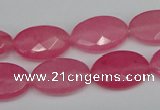 CCN227 15.5 inches 12*18mm faceted oval candy jade beads