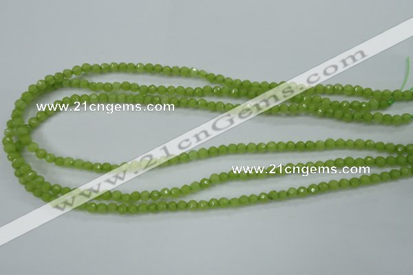 CCN2270 15.5 inches 4mm faceted round candy jade beads wholesale